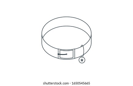 Icono de collar de mascotas. Se puede usar para aplicaciones web y móviles.
