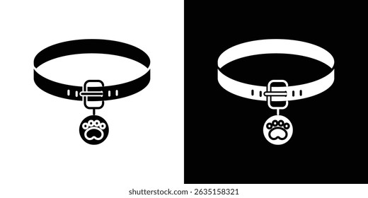 Concepto del icono del collar del animal doméstico, Ilustración vectorial