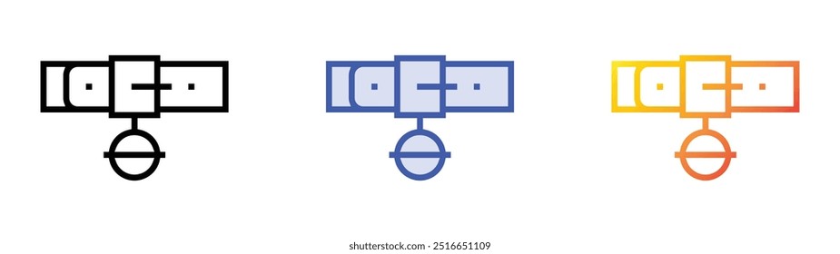 pet collar icon. Linear, Blue Fill and Gradient Style Design Isolated On White Background