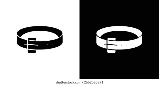 Pet collar icon set in black glyph style. silhouette collection vector illustration.