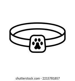 Pet collar icon. Pet sign. vector illustration