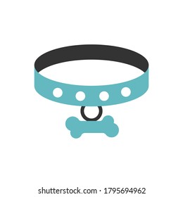 pet collar icon, simple infographic element, in bicolor style from Pet-vet set, for web and UI design