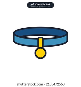 Symbolvorlage für das Symbol für den Stehkragen und für die Kollektion von Grafiken und Web-Designs, Vektorgrafik