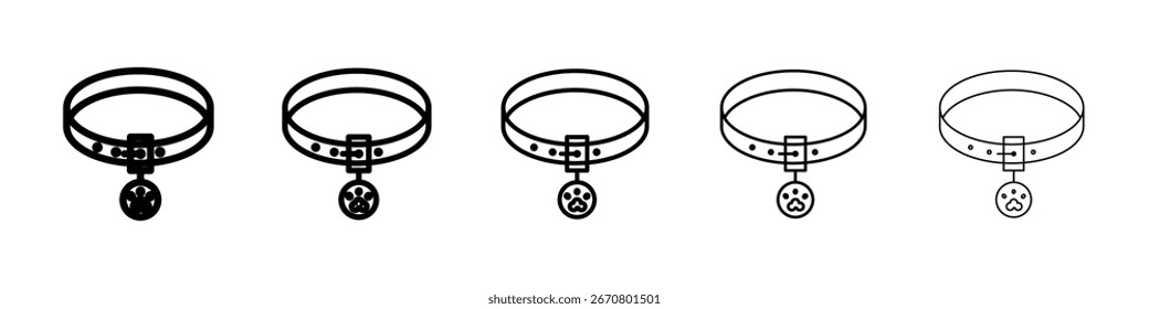 Ilustración de Arte vectorial de icono de collar de mascota