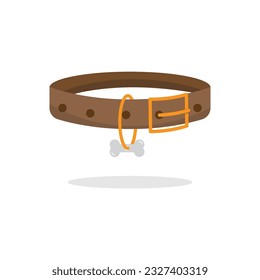 Diseño de vectores de iconos de collar de mascotas.