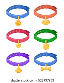 Pet collar icon of vector illustration for web and mobile design For dogs cats animal accessories