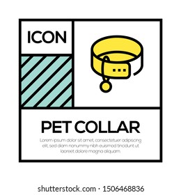PET COLLAR AND ILLUSTRATION ICON CONCEPT
