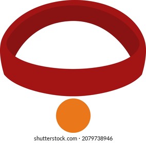 Pet collar, illustration, vector, on a white background.