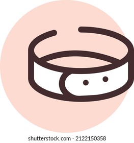 Collar mascota, ilustración, vector sobre un fondo blanco.