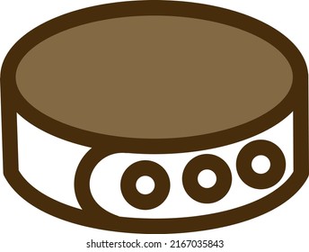 Pet collar, illustration, vector on a white background.