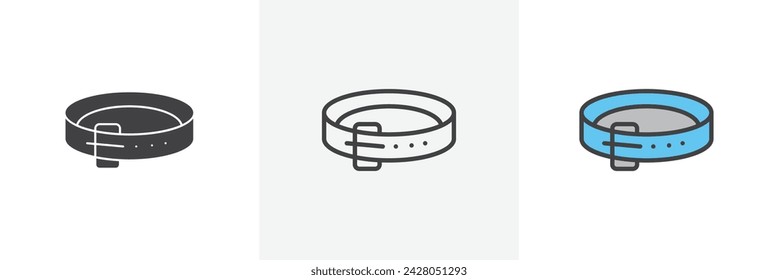 Pet Collar Isolated Line Icon Style Design. Simple Vector Illustration