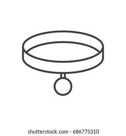 Pet collar line icon.