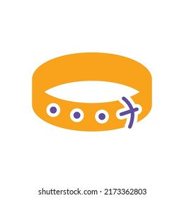 Icono vector de collar de mascotas. Señal de animales mascotas. Símbolo gráfico para el diseño de aplicaciones y sitios web para mascotas y veterinarios, logotipo, aplicación, interfaz de usuario
