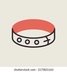 Pet collar vector icon. Pet animal sign. Graph symbol for pet and veterinary web site and apps design, logo, app, UI