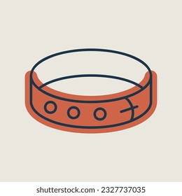 Pet collar vector isolated icon. Pet animal sign. Graph symbol for pet and veterinary web site and apps design, logo, app, UI