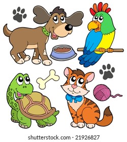 Pet collection - vector illustration.