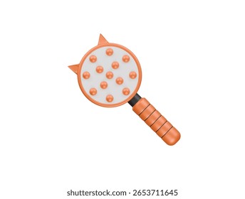 pet comb icon 3d illustration render