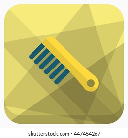 Pet Comb icon , Vector flat long shadow design.