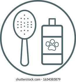 Pet comb icon. Vector illustration