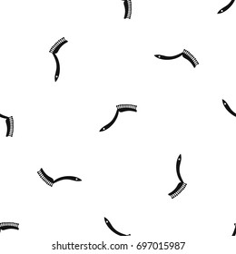 Pet comb pattern repeat seamless in black color for any design. Vector geometric illustration