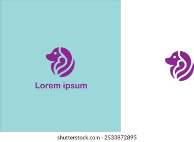 Pet Companion animal Domestic animal Furry friend unique logo design illustration