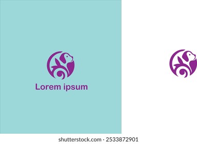 Pet Companion animal Domestic animal Furry friend unique logo design illustration