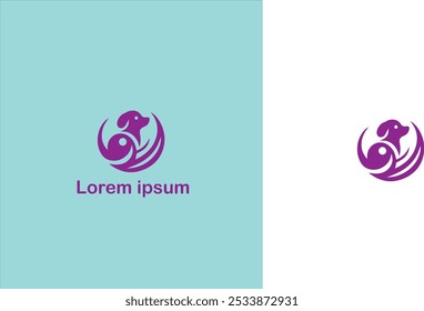 Pet Companion animal Domestic animal Furry friend unique logo design illustration