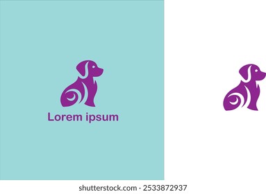 Pet Companion animal Domestic animal Furry friend unique logo design illustration