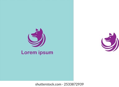 Pet Companion animal Domestic animal Furry friend unique logo design illustration