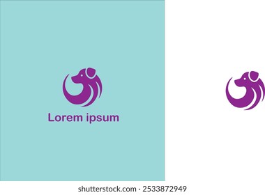 Pet Companion animal Domestic animal Furry friend unique logo design illustration