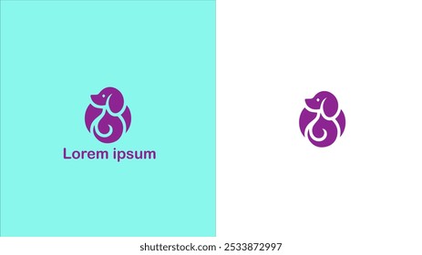 Pet Companion animal Domestic animal Furry friend unique logo design illustration