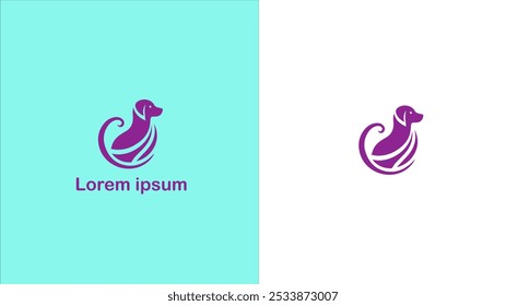 Pet Companion animal Domestic animal Furry friend unique logo design illustration