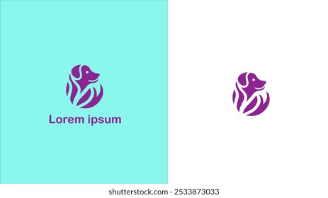 Pet Companion animal Domestic animal Furry friend unique logo design illustration