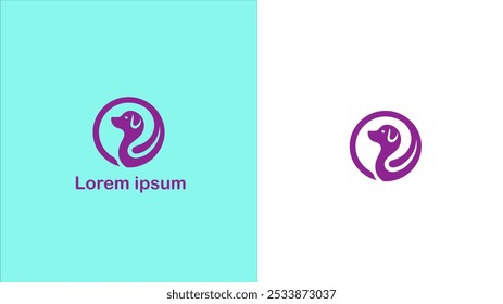 Pet Companion animal Domestic animal Furry friend unique logo design illustration