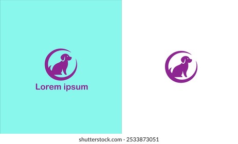 Pet Companion animal Domestic animal Furry friend unique logo design illustration