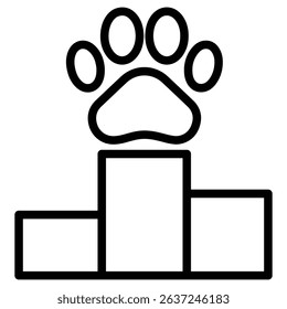 pet competition icon Simple thin line stroke