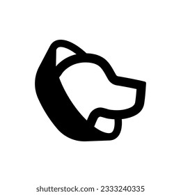 Pet cone collar icon on white background