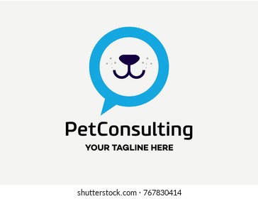 Pet Consulting Logo Template Design Vector, Emblem, Design Concept, Creative Symbol, Icon