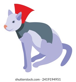 Pet costume vampire icon isometric vector. Creature canine. Celebration attire