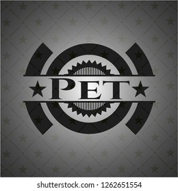 Pet dark icon or emblem
