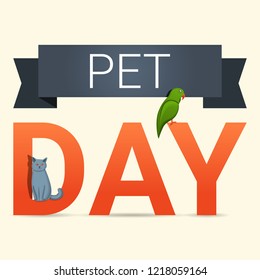 Pet day concept background. Cartoon illustration of pet day vector concept background for web design