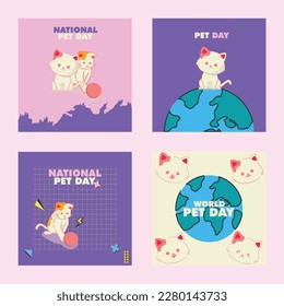 CAMPAÑA DE VECTOR DE DISEÑO DE PET DAY