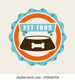Pet design over beige background, vector illustration