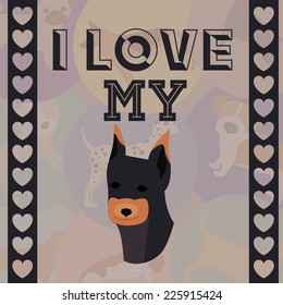Pet design over beige background, vector illustration