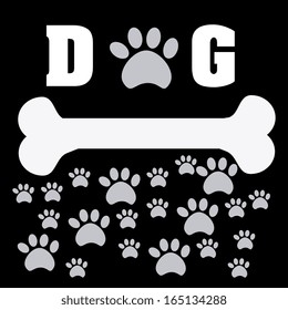 pet design over black background vector illustration