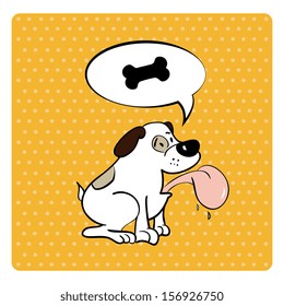 pet design  over dotted background vector illustration 