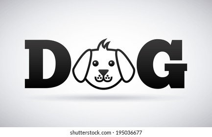 Pet design over gray background, vector illustration