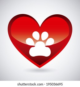 Pet design over gray background, vector illustration