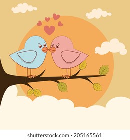 Pet design over sun scape background, vector illustration