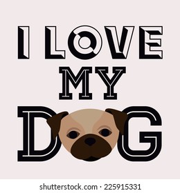 Pet design over white background, vector illustration